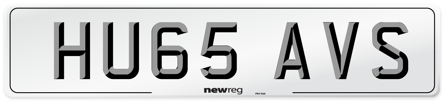 HU65 AVS Number Plate from New Reg